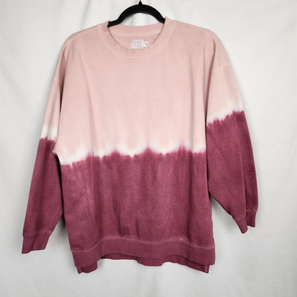 Time and Tru Pink and Burgundy Sweatshirt